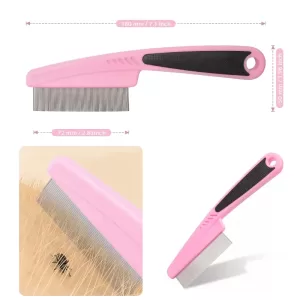 flea comb, flea brush, dog shedding brush