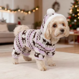 dog fleece pajamas, dog pyjamas, dog christmas pyjamas