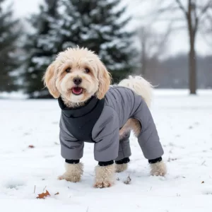 winter dog jacket, warm dog jacket, reflective dog jacket, insulated dog coat, cold weather dog jacket