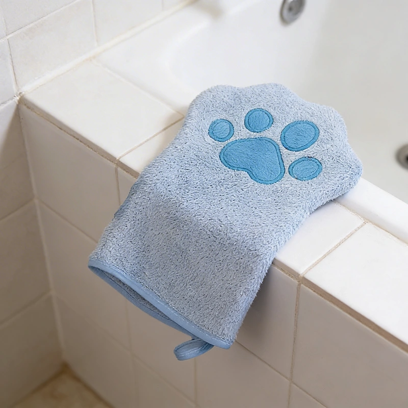 Quick-Drying Dog Bath Towel Glove