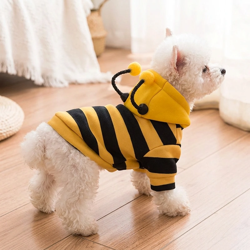 bee dog hooded costume, dog bumble bee costume, bee outfit for dogs
